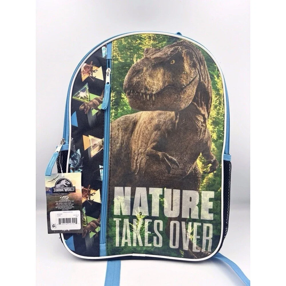 Universal Jurassic World 16in Backpack School Bag Black  11.5